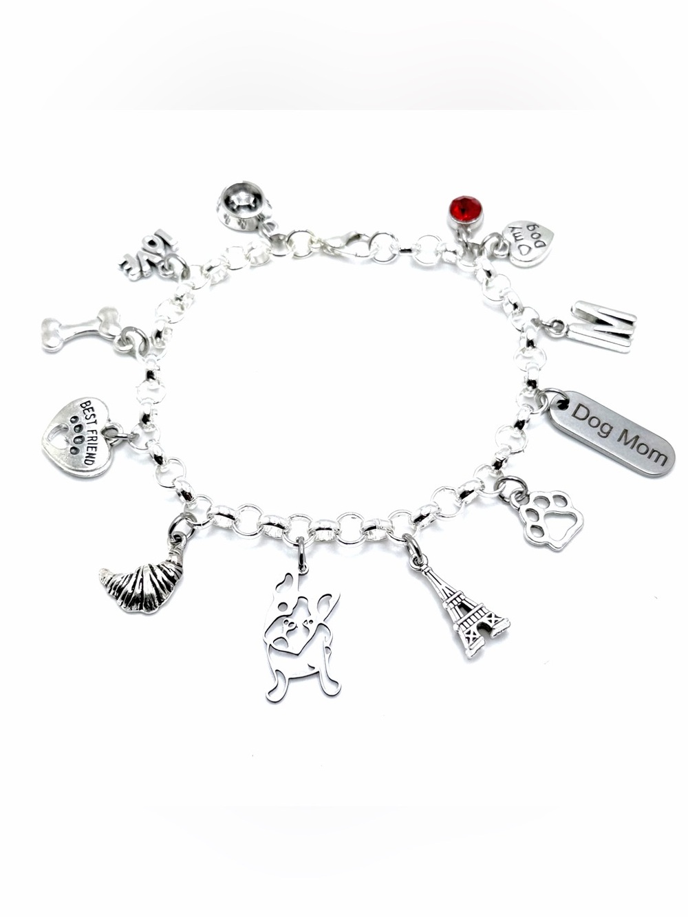 French Bulldog Charm Bracelet Frenchie Dog